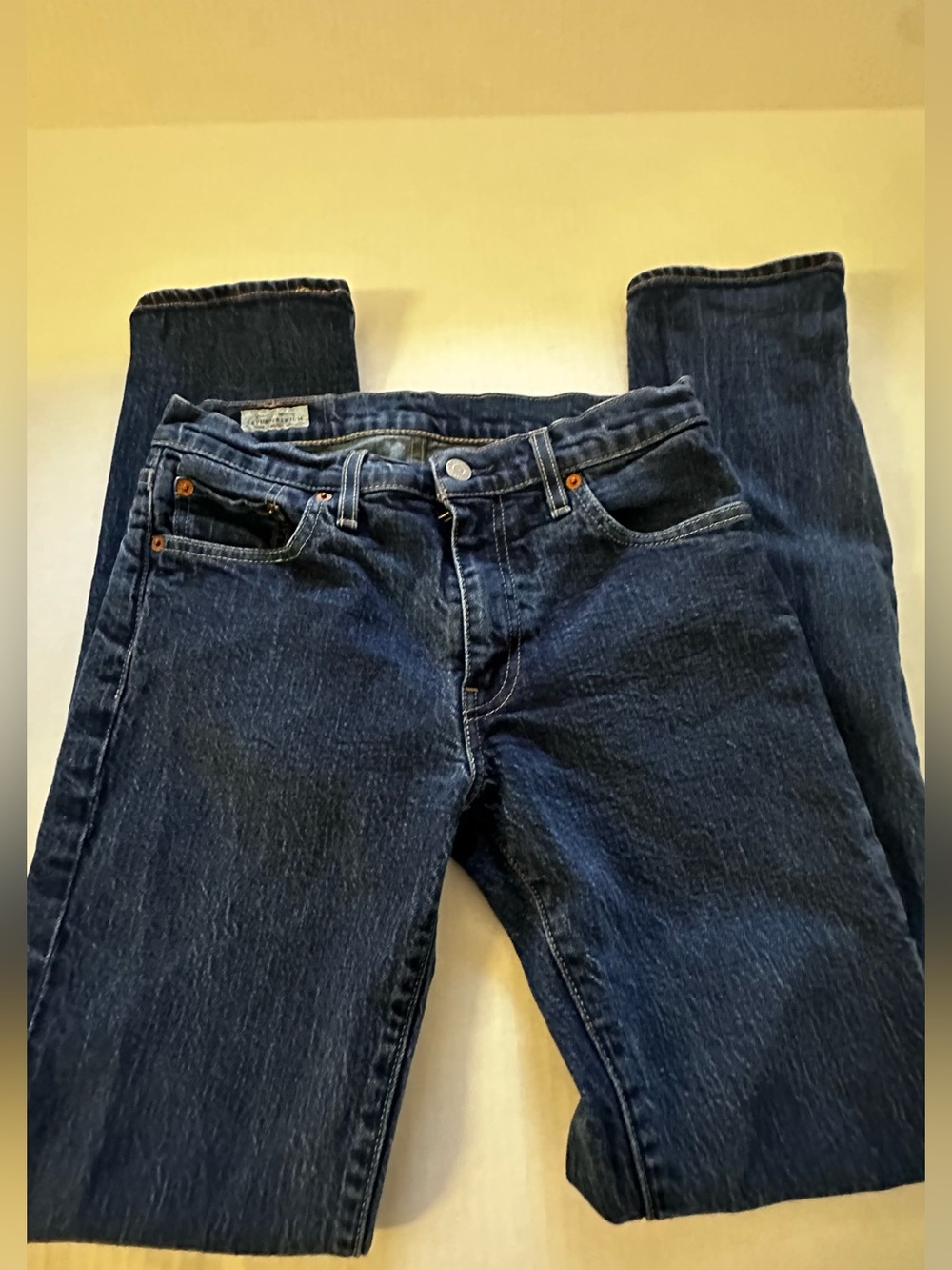 Levi Strauss Men's Straight-Leg Jeans in Dark Blue Denim